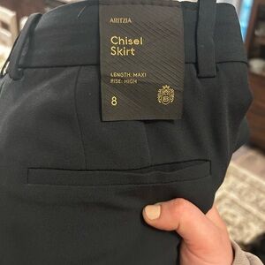 Aritzia Babaton Green Maxi Skirt